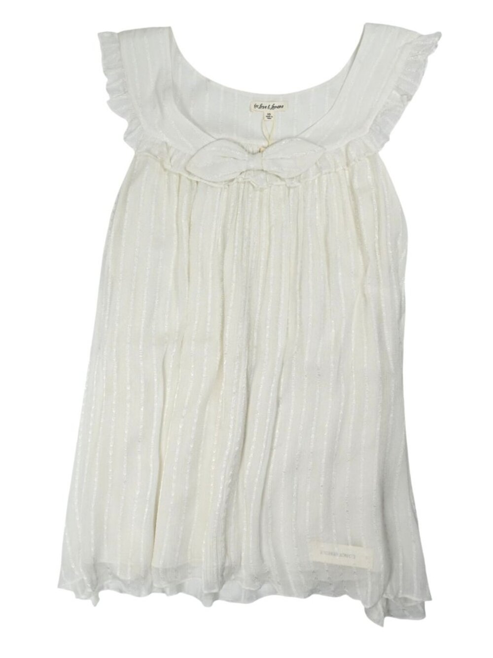 For Love & Lemons All Aboard Ruffle Babydoll Mini Dress in White